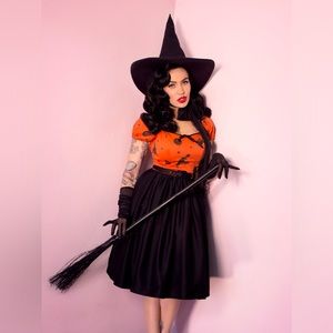 Vixen Haunted Honey Dress in Vintage Halloween Print